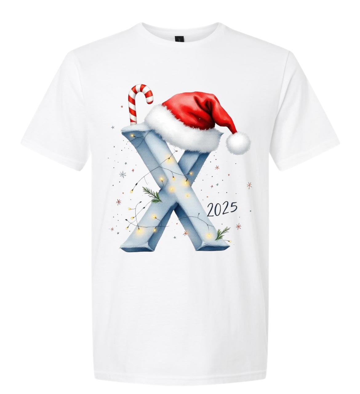 Christmas Letter A–Z T-Shirt — 2025 Limited Edition Trend- FREE  shipping (USA)